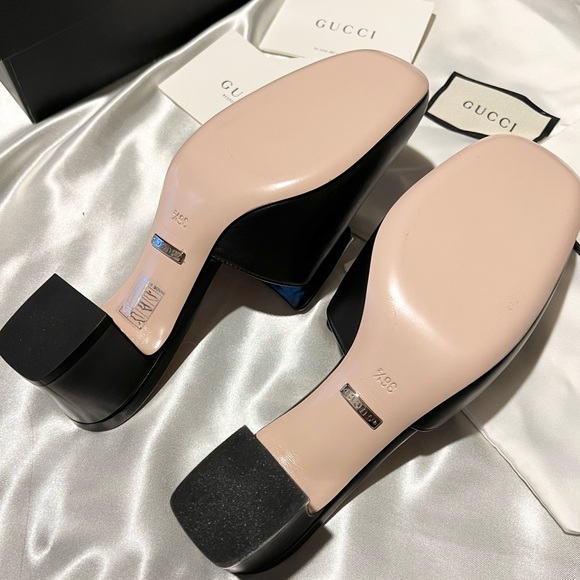 ❌ SOLD ❌ Gucci Black Madelyn Square Crystal G Mules Size 36.5 - Picture 5 of 7